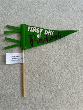 First day of preschool Milestone Pennant, Target Bullseye Playground